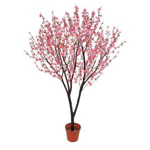 Artificial Peach Blossom Tree Pink Farge